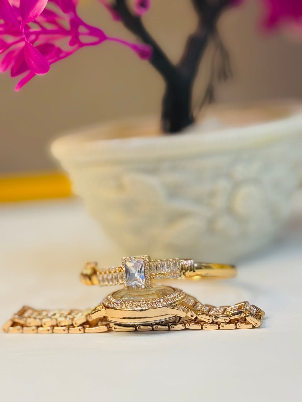 Girl Stone Watch & Bangles