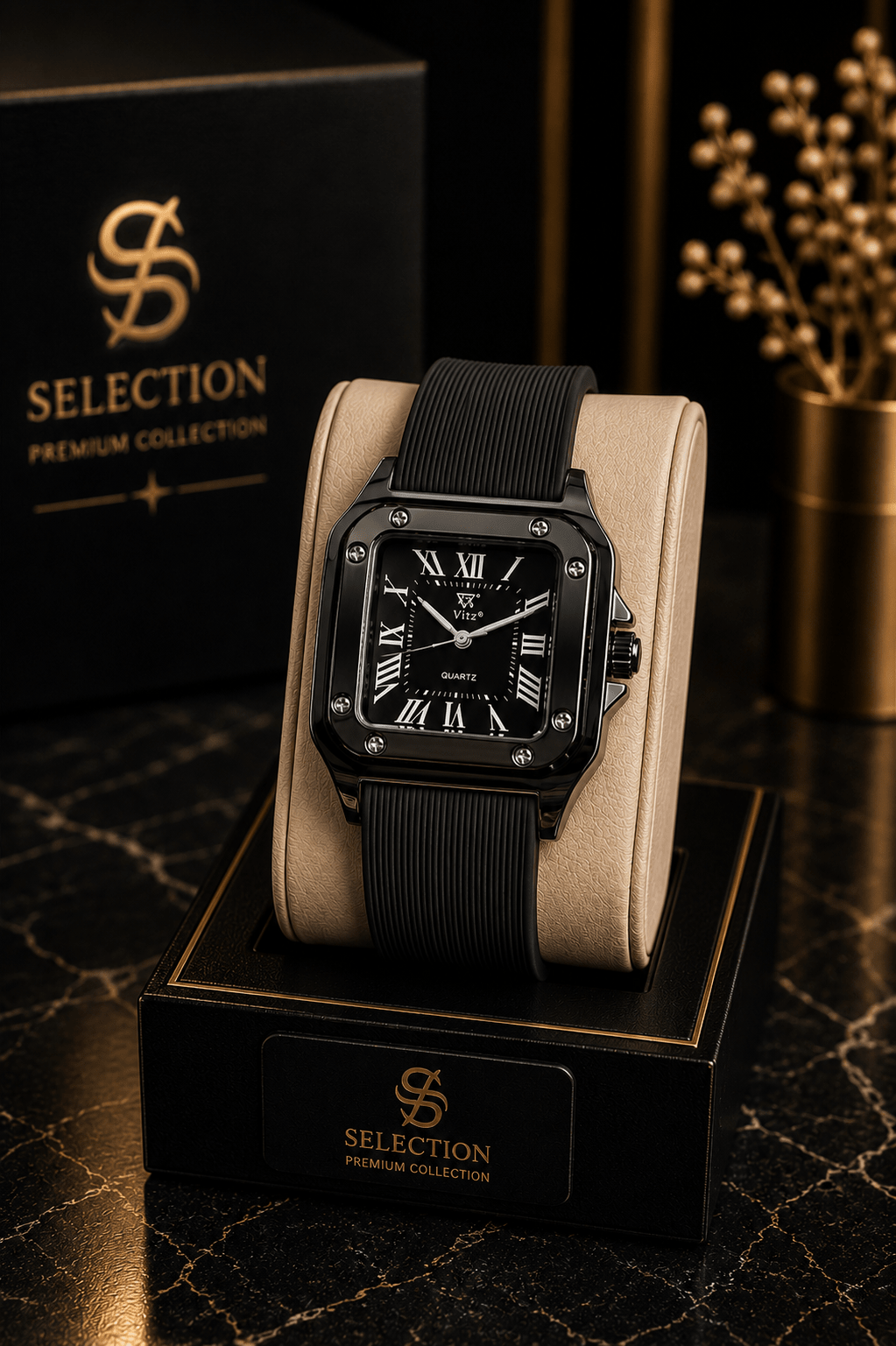 ZA Luxury Square Dial Watch,