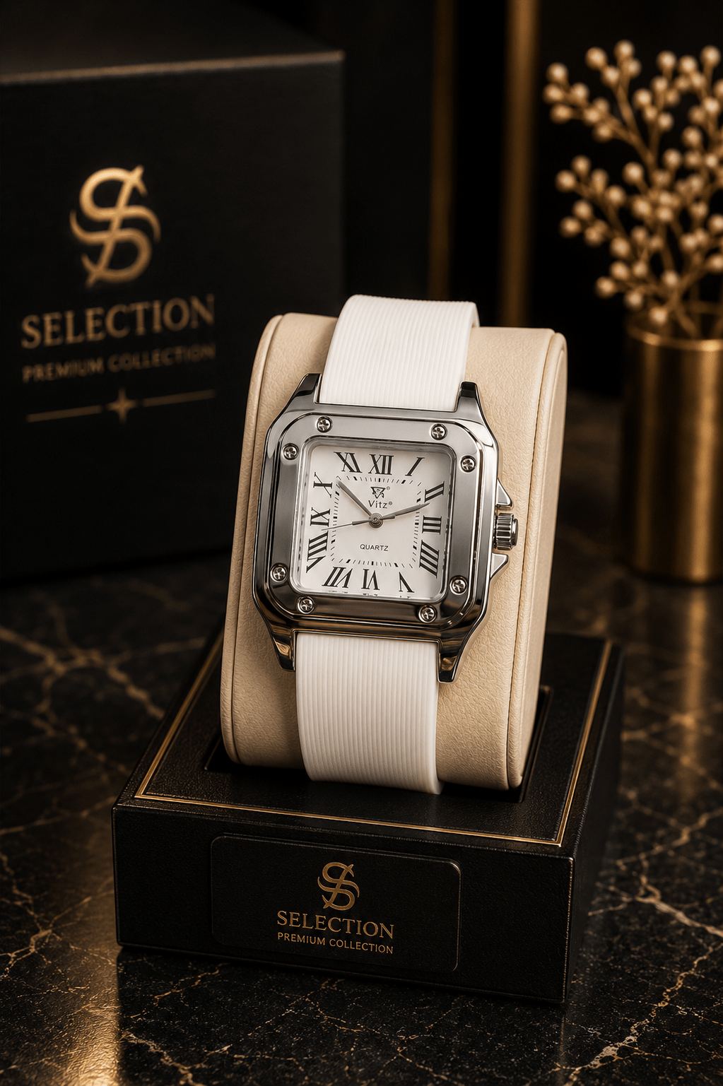 ZA Luxury Square Dial Watch,